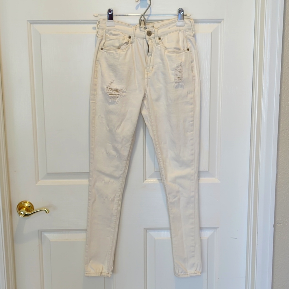 Juniors Mudd High Rise Jean leggings size 1 in off-white